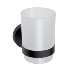 SAPHO - X-ROUND BLACK sklenka, mléčné sklo, černá mat XR903B