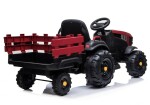 Mamido Dětský elektrický traktor Farmer s vlečkou a lopatou červený