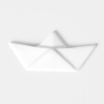 Räder Porcelánová magnetka Boat, bílá barva, porcelán