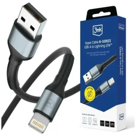 3mk Hyper Cable N-SERIES USB-A na Lightning 2m černá / Nabíjecí kabel / 12W / USB 2.0 (5903108740777)