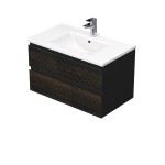 Koupelnová skříňka s umyvadlem SAT Cube Way 80x47,5x46 cm hnědá mat CUBE3D802ZHMOD CUBE3D802ZHMOD