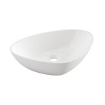 INVENA - Umyvadlo na desku TRIGONO , 50 cm, bílá CE-58-001-W