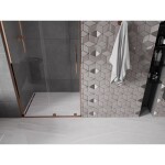 MEXEN/S - Velar L posuvné sprchové dveře 100, transparent, růžové zlato 871-100-003-01-60
