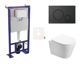 Cenově zvýhodněný závěsný WC set SAT do lehkých stěn / předstěnová montáž + WC SAT Infinitio SIKOSSIN68 SIKOSSIN68