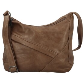 Trendy dámská koženková crossbody kabelka Riva, khaki