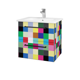 Dřevojas - Umyvadlová skříňka GIO SZZ2 60 - Individuální odstín dle RAL/NCS / Úchytka T06 / Individuální odstín dle RAL/NCS 82959H