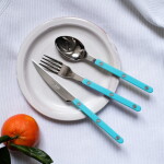 SABRE PARIS 4-dílná sada příborů Bistrot Brillant – Turquoise, modrá barva, kov