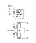 GROHE - Grohtherm 2000 Termostatická vanová baterie, chrom 34174001