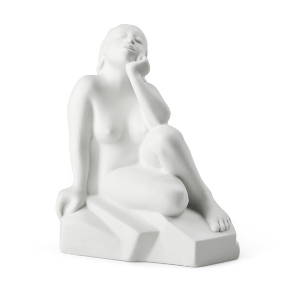 Kähler Design Silent Change soška bílá - KÄHLER Soška Moments of Being / Silent Change 18,5 cm, bílá barva, porcelán