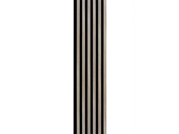 Akustický panel – Černá / dub sonoma 270 × 30 cm