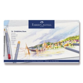 Faber-Castell 114636 Goldfaber Aqua akvarelové plechová krabička 36 ks