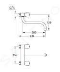 GROHE - Costa S Dřezová baterie, chrom 31195001