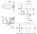 DURAVIT - D-Code WC kombi mísa, spodní odpad, s HygieneGlaze, alpská bílá 21110120002