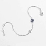 Stříbrný náramek Evil Eye, stříbro 925/1000, amulet Nazar a kříž, Stříbrná Nastavitelná