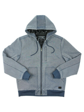 RVCA HOODED CANVAS BOMBER MOODY BLUE pánská jarní bunda - M