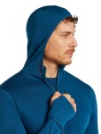 Pánská merino mikina ICEBREAKER Mens 200 Realfleece Descender LS Zip H, Atlantis/Arctic velikost: S