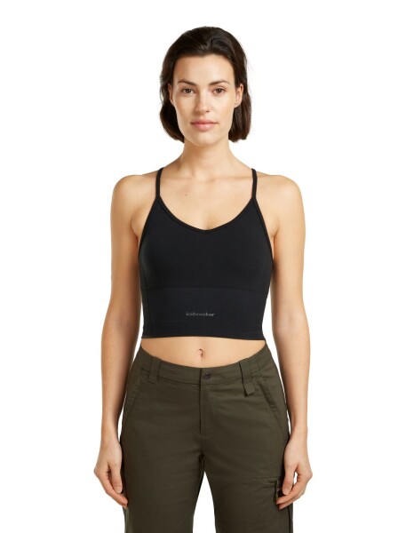 Dámské merino tílko ICEBREAKER Wmns 260 Seamless Rib Strappy Tank, Black velikost: M