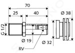 SCHELL - Compact II Přívodní armatura k pisoáru DN 15 RV se zpětnou klapkou (ZK) 031120099