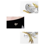 Exkluzivní brož Swarovski Elements D´Onofrio - ptáčci, Zlatá