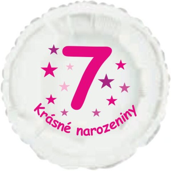 Krásné 7. narozeniny fóliový balónek kruh pro holky Balonky.cz Krásné 7. narozeniny fóliový balónek kruh pro holky Balonky.cz