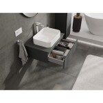 MEXEN/S - Orio koupelnová skříňka pod umyvadlo 70 cm s deskou, 1 šuplík, grafit mat 91A10-07023-1-BFC66