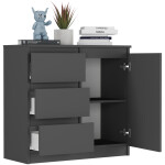 DumDekorace Komoda R-80-S3 se zásuvkami 80 cm - různé barevné varianty antracit