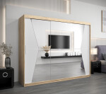 Šatní skříň Abi Ma Barva korpusu: Bílá, Rozměry: 250 cm, Dveře: Bílá
