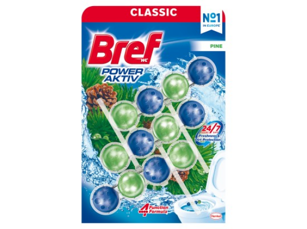 Bref Power Aktiv Pine Tuhý WC blok 3 x 50 g
