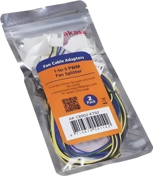 Akasa PWM rozbočovací kabel / Kabel / PWM rozbočovač pro ventilátory (AK-CB002-KT02)