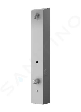 SANELA - Nerezové sprchové panely Nástěnný sprchový panel na mincovní žetony, směšovací baterie, matný nerez SLZA 29