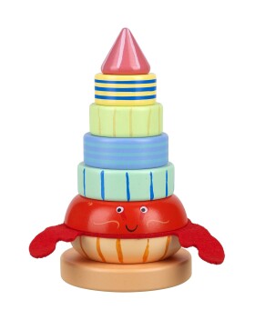 Orange Tree Toys Dřevěná skládací věž - Krab