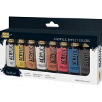 Akrylové barvy metalické Kreul Solo Goya, sada 8 x 20 ml