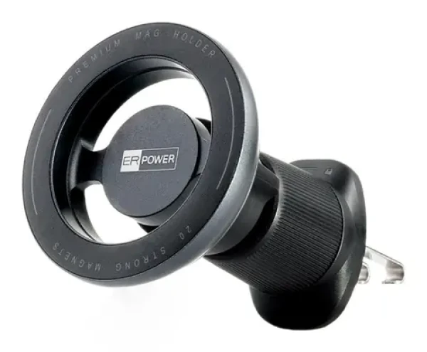 ER Power magnetický držák do auta do ventilace černá / Držák do auta / MagSafe / Univerzální (ERMGVMH)
