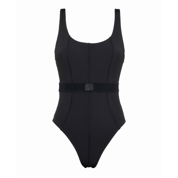 Dámské jednodílné plavky Monogram Rib KW0KW02151-BEH - Calvin Klein M