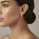 Royal Fashion náušnice 14k zlato Vermeil GU-DR22120E-ROSEGOLD-MOONSTONE-TOPAZ-OPAL