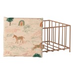 Maileg Ohrádka pro zvířátka Maileg Micro – Dark Powder, hnědá barva, kov, textil