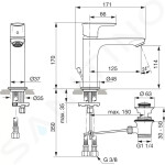 IDEAL STANDARD - Connect Air Umyvadlová baterie Grande Slim s výpustí, chrom A7012AA