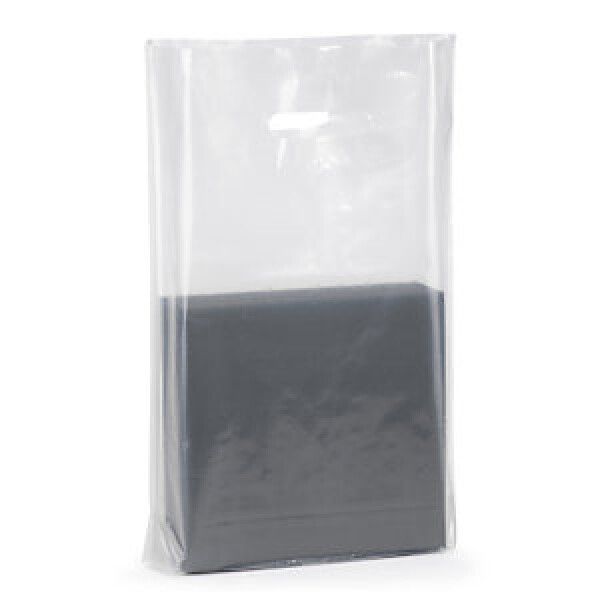 200 x Igelitové tašky s úchyty, 350x450x80mm, průhledná | RAJA®