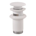 RAV Slezák - Výpusť umyvadlová CLICK-CLACK 5/4 s keramickou zátkou, Bílá - lesklá MD0485B MD0485B