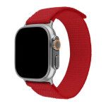 FIXED Nylonový řemínek Nylon Sporty Strap pro Apple Watch Ultra 49mm červený (FIXNST2-1029-RD)