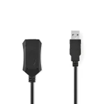 Nedis Aktivní prodlužovací kabel USB-A - USB-A 20 m / Prodlužovací kabel / USB 2.0 / 480 Mbps / poniklované konektory (CCGL60EXTBK200)