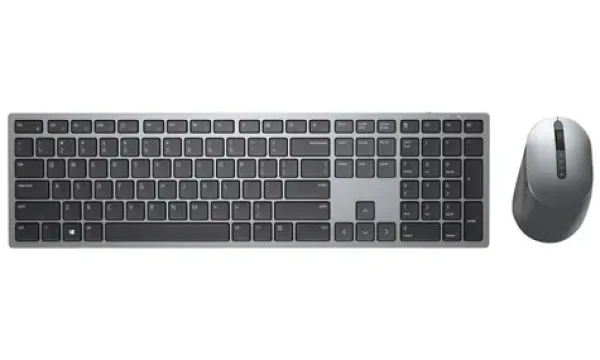 DELL KM7321W UA stříbrná / Set bezdrátové klávesnice a myši / UA layout / USB adaptér 2.4GHz / Bluetooth / 1600 DPI (580-AJQV)