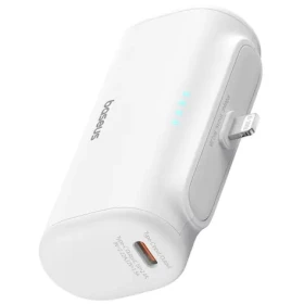 Baseus Compact 5000mAh 20W Lightning bílá / Powerbanka / 1x Lightning(M) / 1xUSB-C(F) (P10068307213-00)