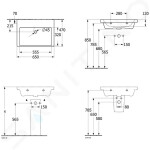 VILLEROY & BOCH - Subway 3.0 Umyvadlo 650x470 mm, bez přepadu, bez otvoru pro baterii, alpská bílá 4A706801