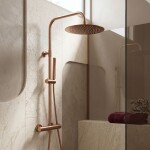 REA - Kulatá dešťová sprcha JS-P014BRG 30cm Brush Copper REA-P8605
