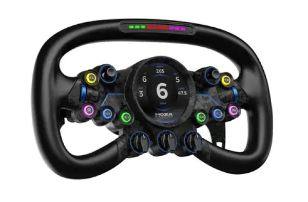 MOZA Vision GS Simracing Lenkrad / Volant pro závodní simulátory / kůže / 31 cm / 2 pádla / 8 tlačítek (RS064)