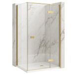 REA/S - Sprchový kout Atlas 80x90 Brush Gold vpravo KPL-K4473