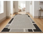 Koberec Flex 67x200 cm, šedá geometrie