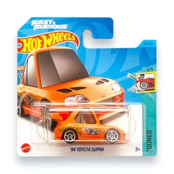 Autíčko HOT WHEELS - '94 Toyota Supra Tooned z edice Fast & Furious