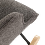 Houpací křeslo, šedá, látka, AK-373 GREY2